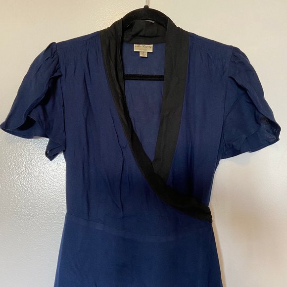 Alice Temperley For Target Blue & Black Wrap Dress M - Picture 2 of 7